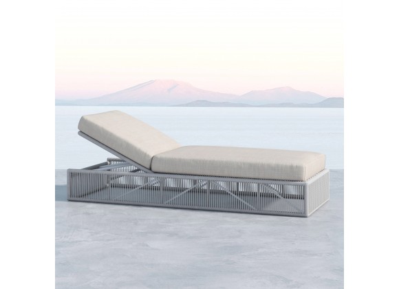 Miami Adjustable Chaise in Echo Ash w/ Self Welt - Lifestyle