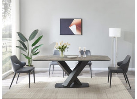 J&M Furniture MC Elegance Fixed Table - Indoor Front View
