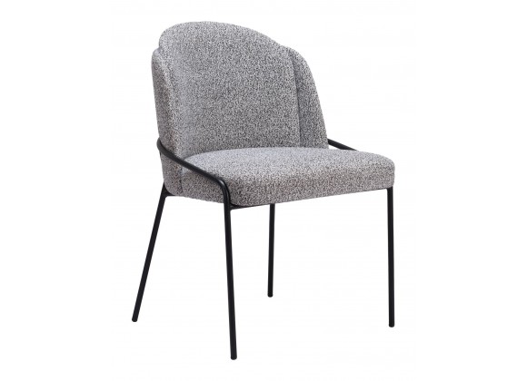 Jambi Dining Chair Black & White- front view 1