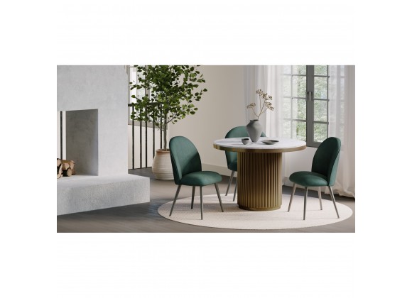 Moe's Home Collection Tower Dining Table - White Marble - Lifestyle