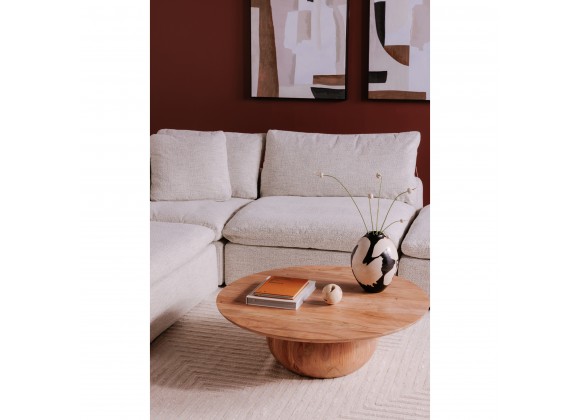Moe's Home Collection Bradbury Large Coffee Table in Natural Acacia - Lifestyle