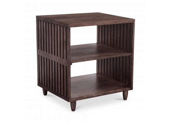 Moe's Home Collection Rhys Side Table, Brown - Front Side Angle