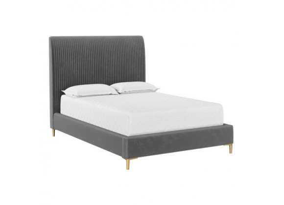 Sunpan Harris Bed Casablanca Storm in Full / Queen / King - Front Side Angle