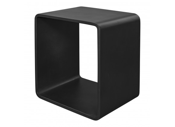 Moe's Home Collection Cali Accent Cube - Black - Front Side Angle