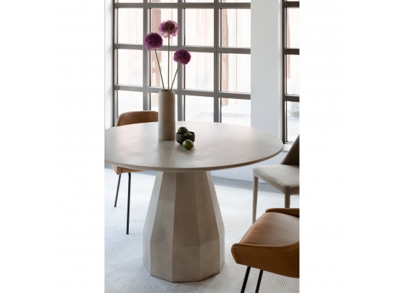 Moe's Home Collection Templo Outdoor Dining Table in Antique White - Lifestyle