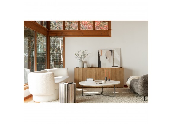 Moe's Home Collection Koba Sofa - Maya White - Lifestyle