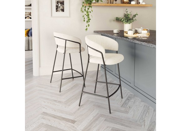 Josephine Counter Stool in Cream - Lifestyle