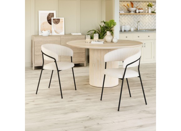 Josephine Dining Chair in Cream-Lifestyle 1