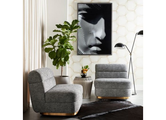 Sunpan Florin Swivel Lounge Chair - Nash Zebra - Lifestyle
