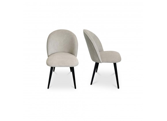 Moe's Home Collection Clarissa Dining Chair Light Grey - Set of Two - Set in Angle