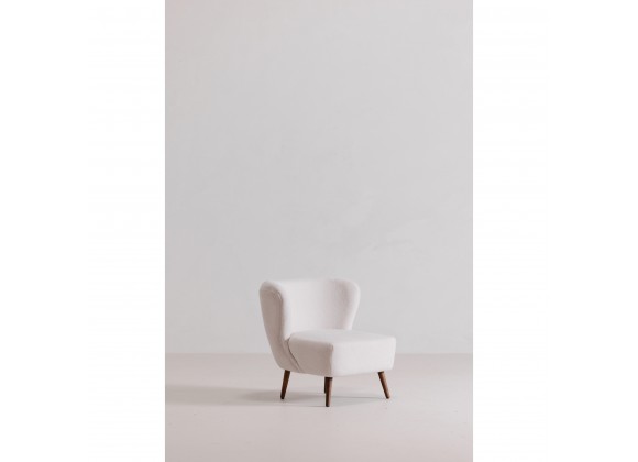 Moe's Home Collection Margot Accent Chair Vegan - Shearling Cream - Lifestyle