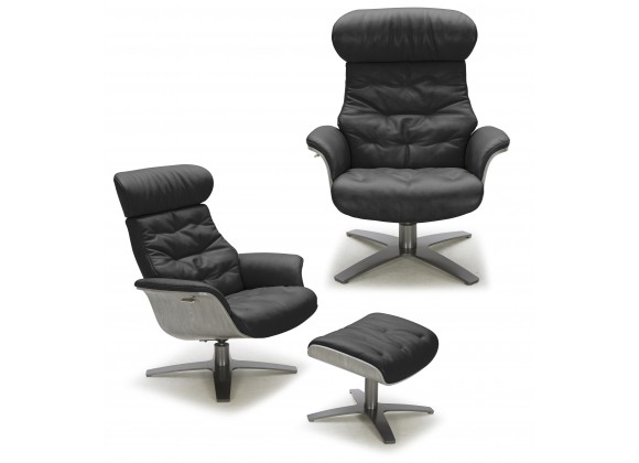 J&M Furniture Karma Lounge Chair  Black