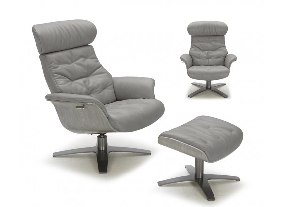 J&M Furniture Karma Lounge Chair In Grey