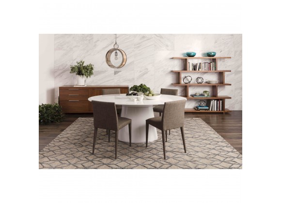 Moe's Home Collection Otago Oval Dining Table in White - Lifestyle