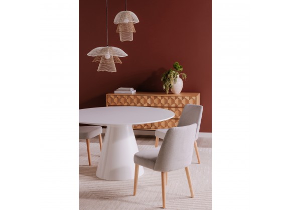 Moe's Home Collection Otago Round 54In Dining Table, White - Lifestyle