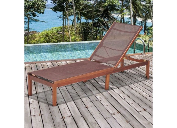 Amazonia Zuiderdam Patio Lounger - Brow