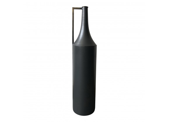 Moe's Home Collection Argus Metal Vase - Black - Front Angle