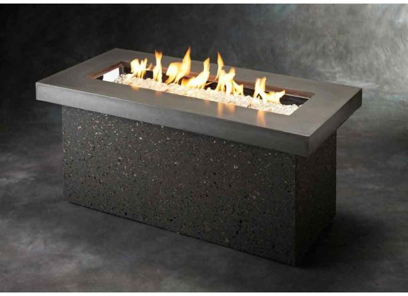 Outdoor Greatroom Company Key Largo Fire Pit W/Midnight Mist Supercast Top Gray Base - Lifestyle