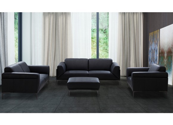 J&M Furniture Knight Sofa Collection In Black 