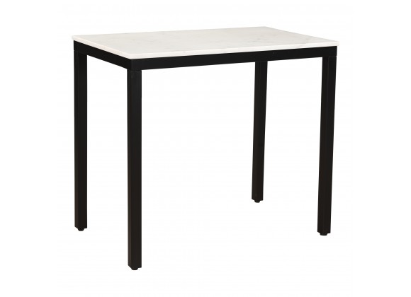 Moe's Home Collection Parson Mini Desk White Marble - Front Side Angle