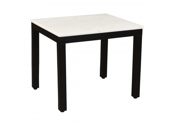 Moe's Home Collection Parson Side Table White Marble - Front Side Angle