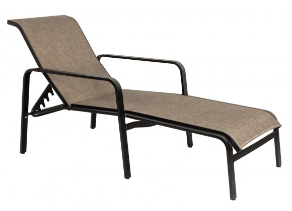 Woodard Landings Sling Adjustable Chaise Lounge - Stackable