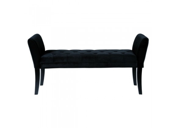 Armen Living Chatham Bench In Black Velvet