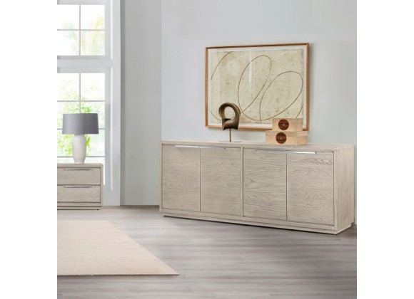 Armen Living Abbey 6 Drawer Dresser in Grey Oak Wood