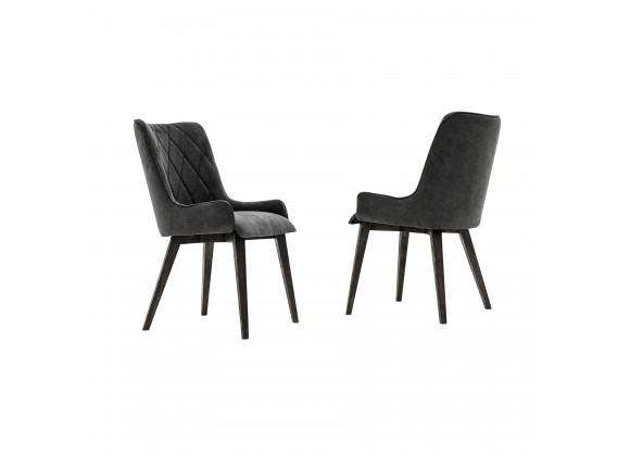 Alana Charcoal Upholstered Dining Chair - Set of 2