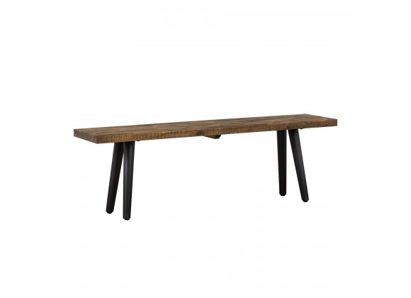 Cusco Acacia Rustic Bench - Angled