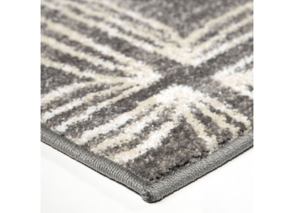 Daisy Contemporary 5x8 Area Rug in Grey/Cream - Rug Edge