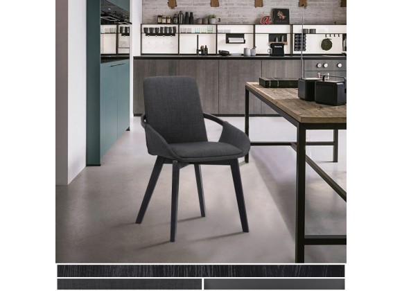 Greisen Modern Charcoal Wood Dining Room Chair