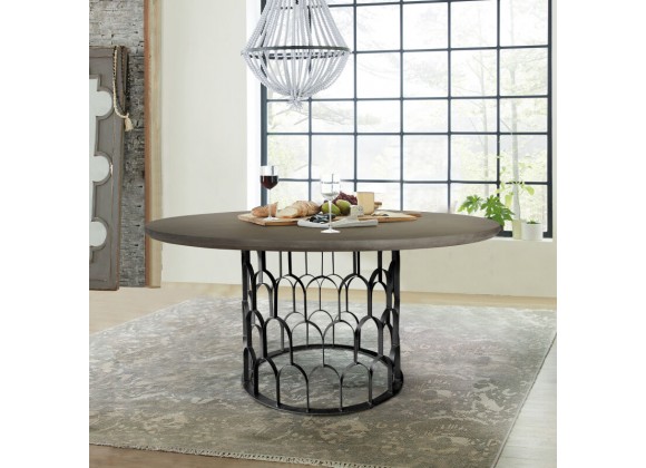 Armen Living Gatsby Metal Round Dining Table 