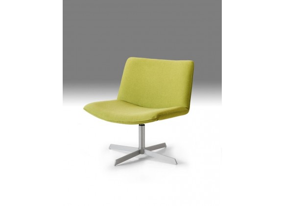 Mobital Varley Swivel Lounge Chair Blue Green Fabric with Brushed Stainless Steel Home Furniture and Patio