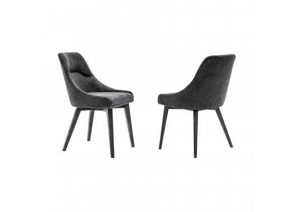 Lileth Charcoal Upholstered Dining Chair - Set of 2