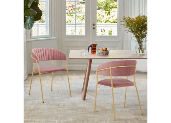 Pink dining chairs with chrome legs new arrivals
