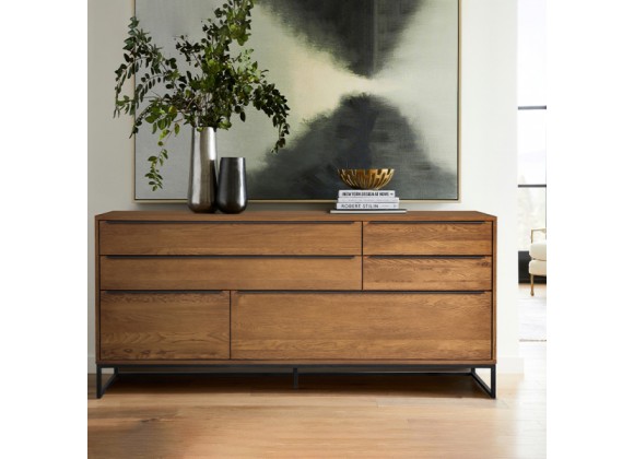 Armen Living Nevada Rustic Oak Wood Sideboard In Balsamico