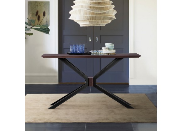 Armen Living Pirate Acacia Modern Console Table