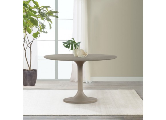 Armen Living Pippa Concrete And Metal Tulip Round Dining Table