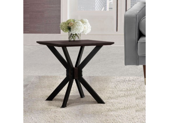 Armen Living Pirate Acacia Modern End Table