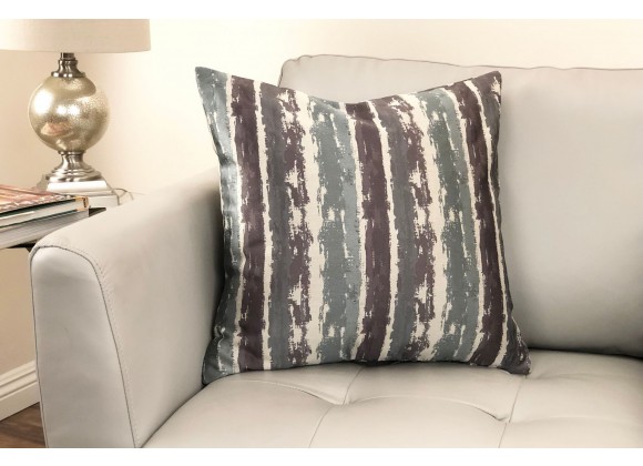 Murray Contemporary Decorative Feather and Down Throw Pillow In Aqua Jacquard Fabric - Lifestyle