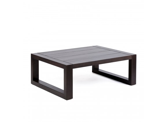 Paradise Outdoor Patio Solid Eucalyptus Wood Coffee with Dark Finish