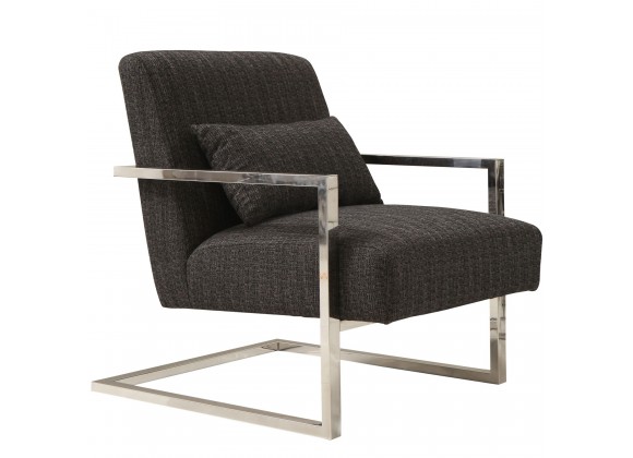 Skyline Accent Chair In Charcoal Fabric