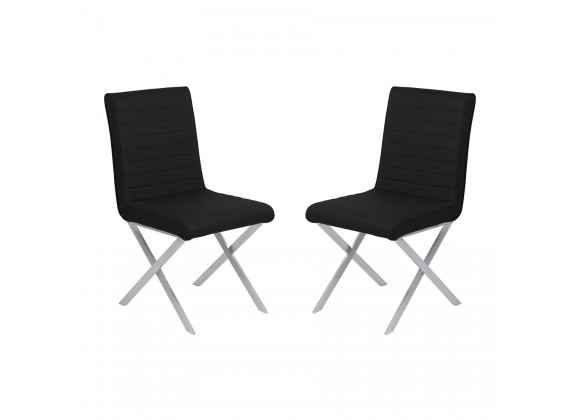 Tempe Contemporary Dining Chair in Black - Set of 2