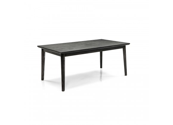 Toledo Mid-Century Tundra Grey Acacia Dining Table - Angled