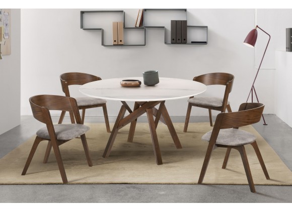 Mid century modern round dining table for 6 discount