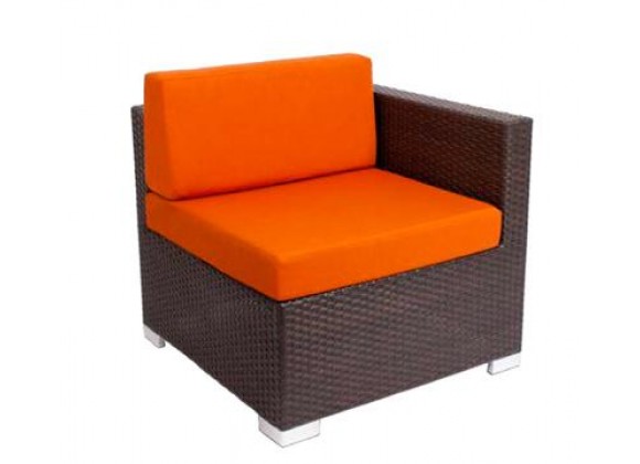 Left / Right Arm Corner Sofa Section Java Wicker - No Cushions