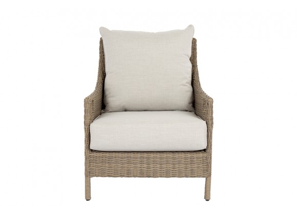 Sunset West Ibiza Club Chair in Cast Silver, No Welt - Front Angle