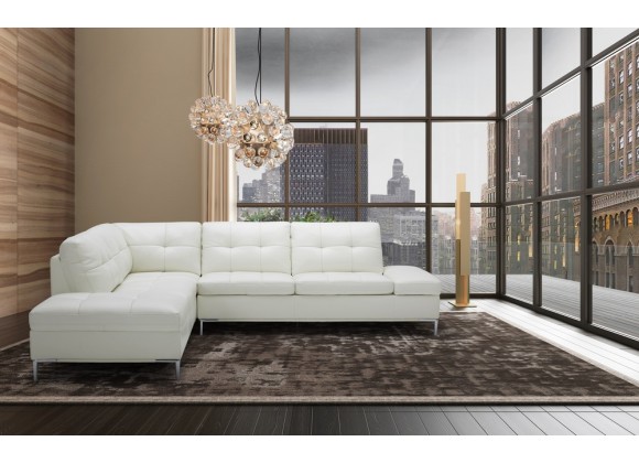 J&M Furniture Leonardo in Left Hand Facing-White Front  View