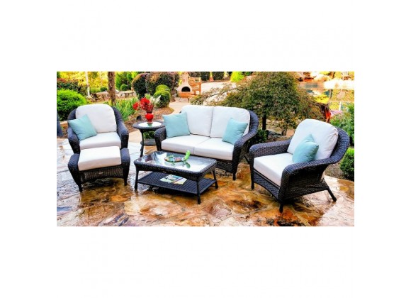 Tortuga Outdoor Sea Pines 6pc Outdoor Wicker Loveseat Set  4